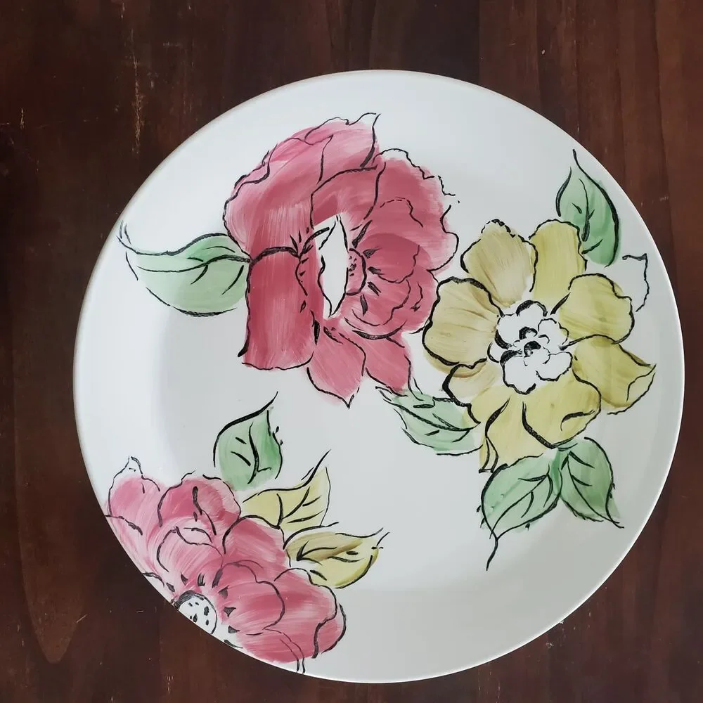 Johnson Brothers Carmel Floral Dinner Plates Set of 4 Plates 10-1/8